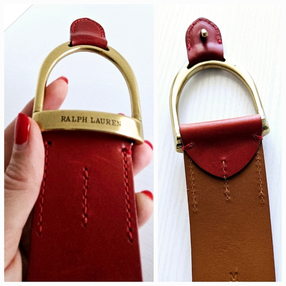 RL COLLECTION Red Leather Belt - Picture 12 of 16